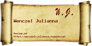 Wenczel Julianna névjegykártya
